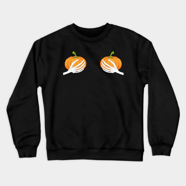 Pumpkin Boobs Crewneck Sweatshirt by DreamPassion